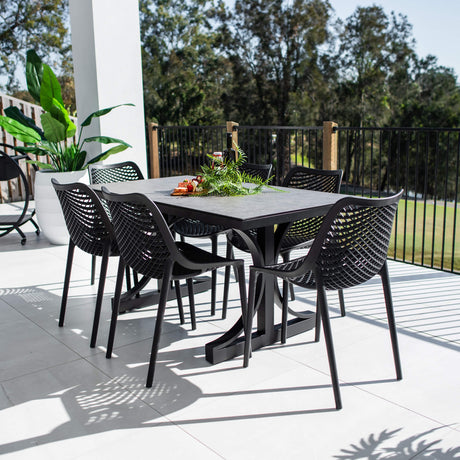 Roma Chester Moon - 7pce (150x80) - Outdoor Dining Set