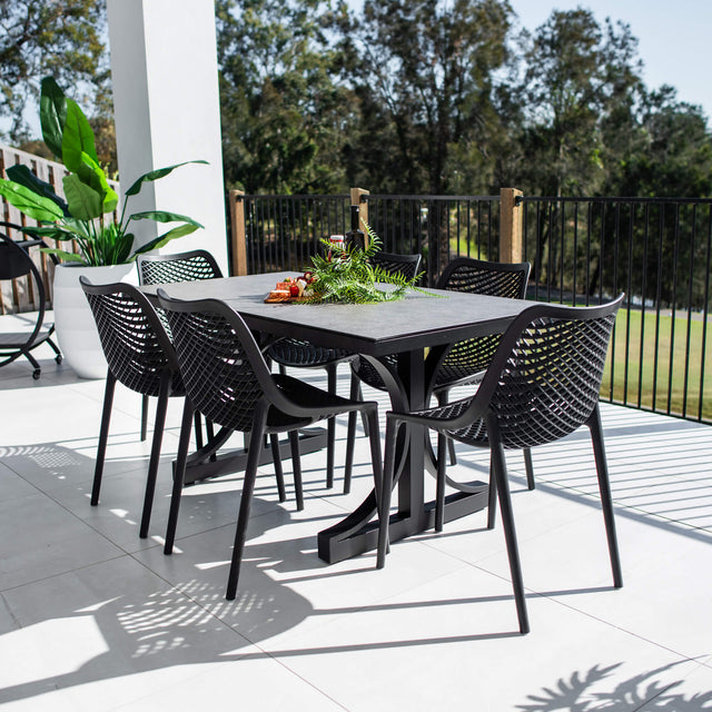 Roma Chester Moon - 7pce (150x80) - Outdoor Dining Set