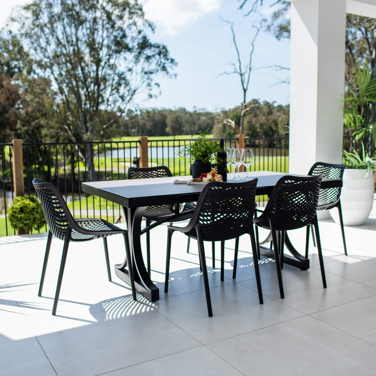 Roma Chester Moon - 7pce (180x100) - Outdoor Dining Set