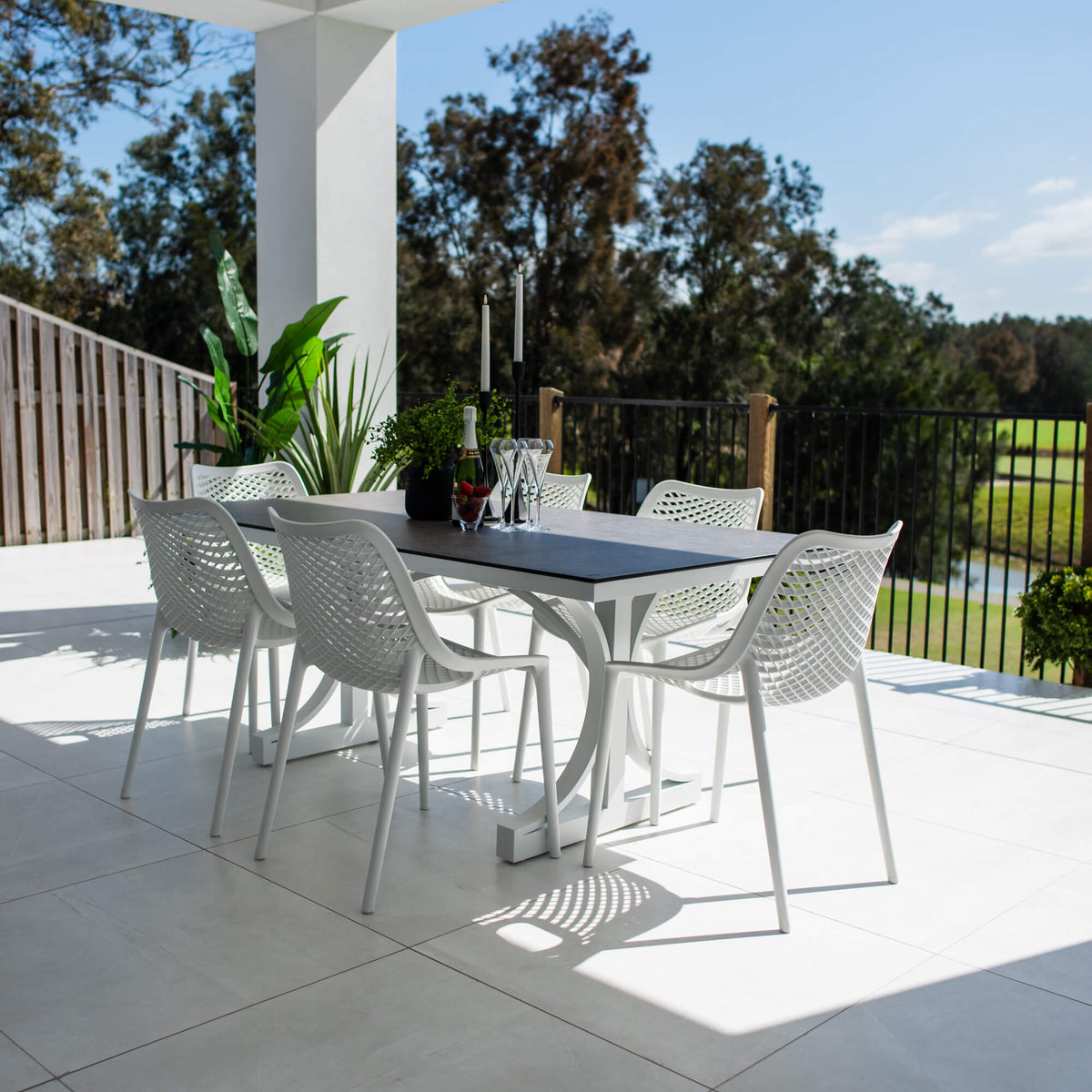 Roma Chester Moon - 7pce (180x100) - Outdoor Dining Set