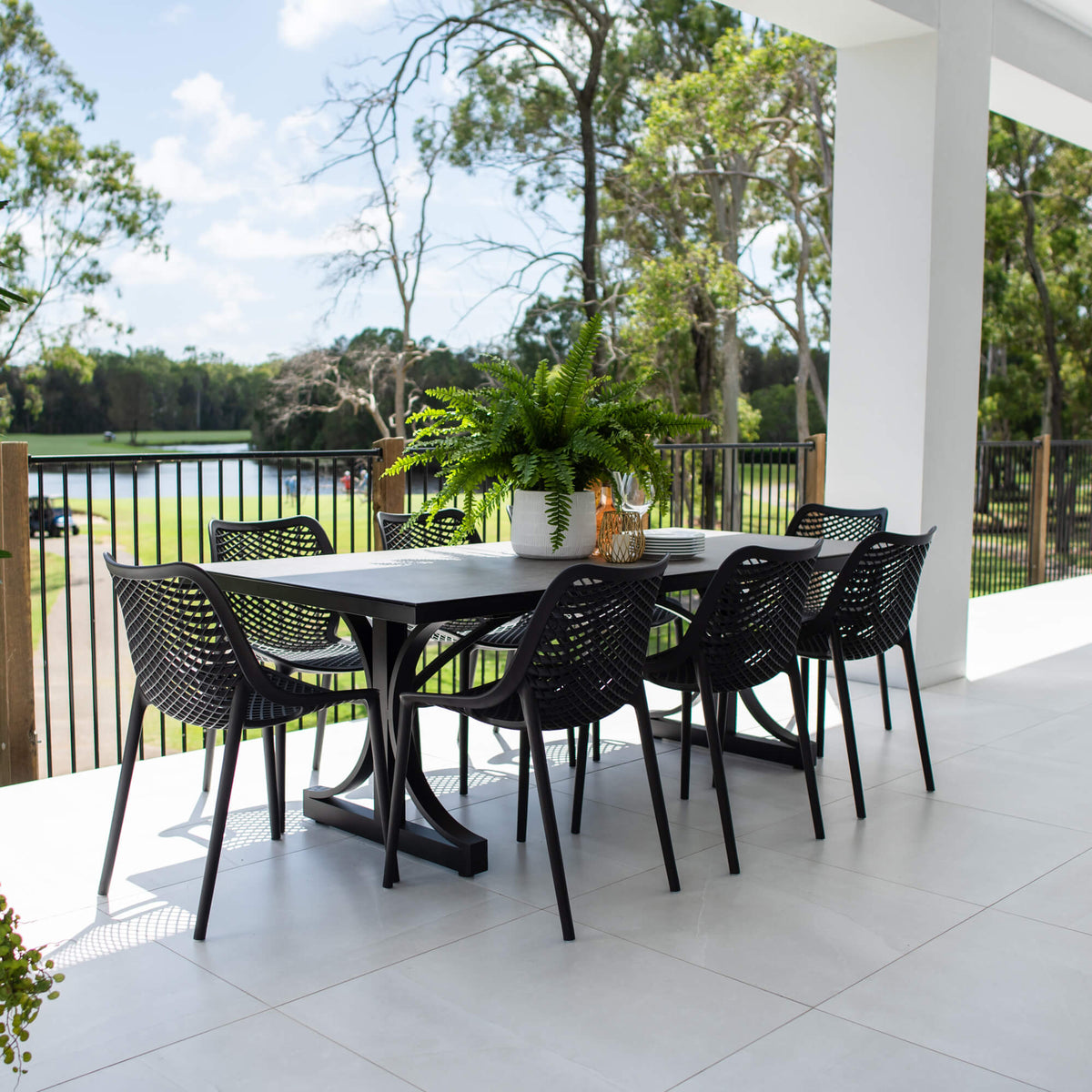 Roma Chester Moon - 9pce (215x100) - Outdoor Dining Set