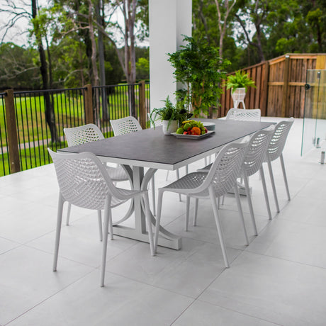 Roma Chester Moon - 9pce (215x100) - Outdoor Dining Set