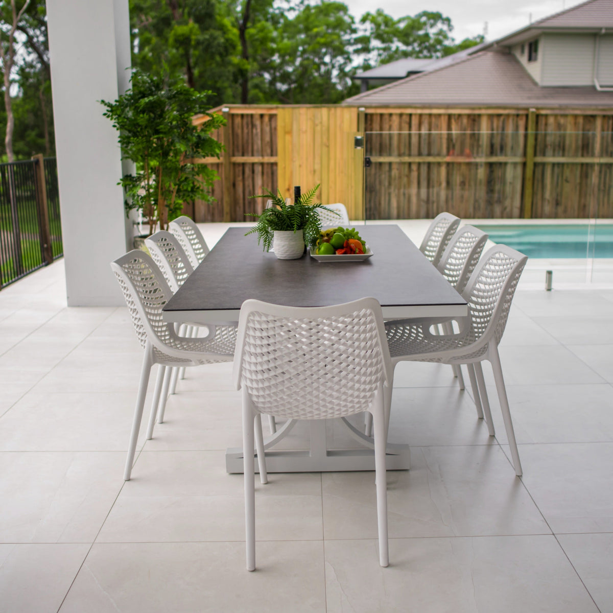 Roma Chester Moon - 9pce (215x100) - Outdoor Dining Set