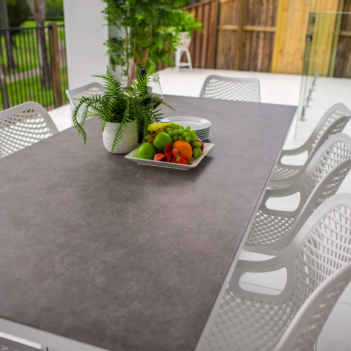 Roma Chester Moon - 9pce (215x100) - Outdoor Dining Set