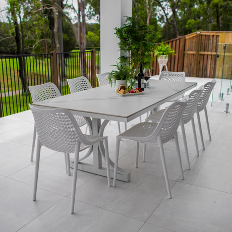 Roma Malibu - 9pce (215x100) - Outdoor Dining Set