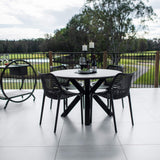 Roma Malibu Round - 5pce (120x120) - Outdoor Dining Set