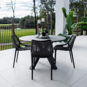 Roma Malibu Round - 5pce (120x120) - Outdoor Dining Set