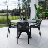 Roma Malibu Round - 5pce (120x120) - Outdoor Dining Set