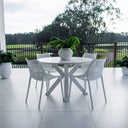 Roma Malibu Round - 5pce (120x120) - Outdoor Dining Set