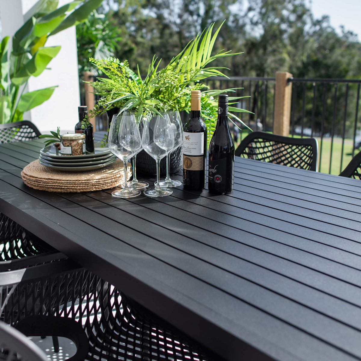 Roma XL Bergen - 9pce (220x100) - Outdoor Dining Set