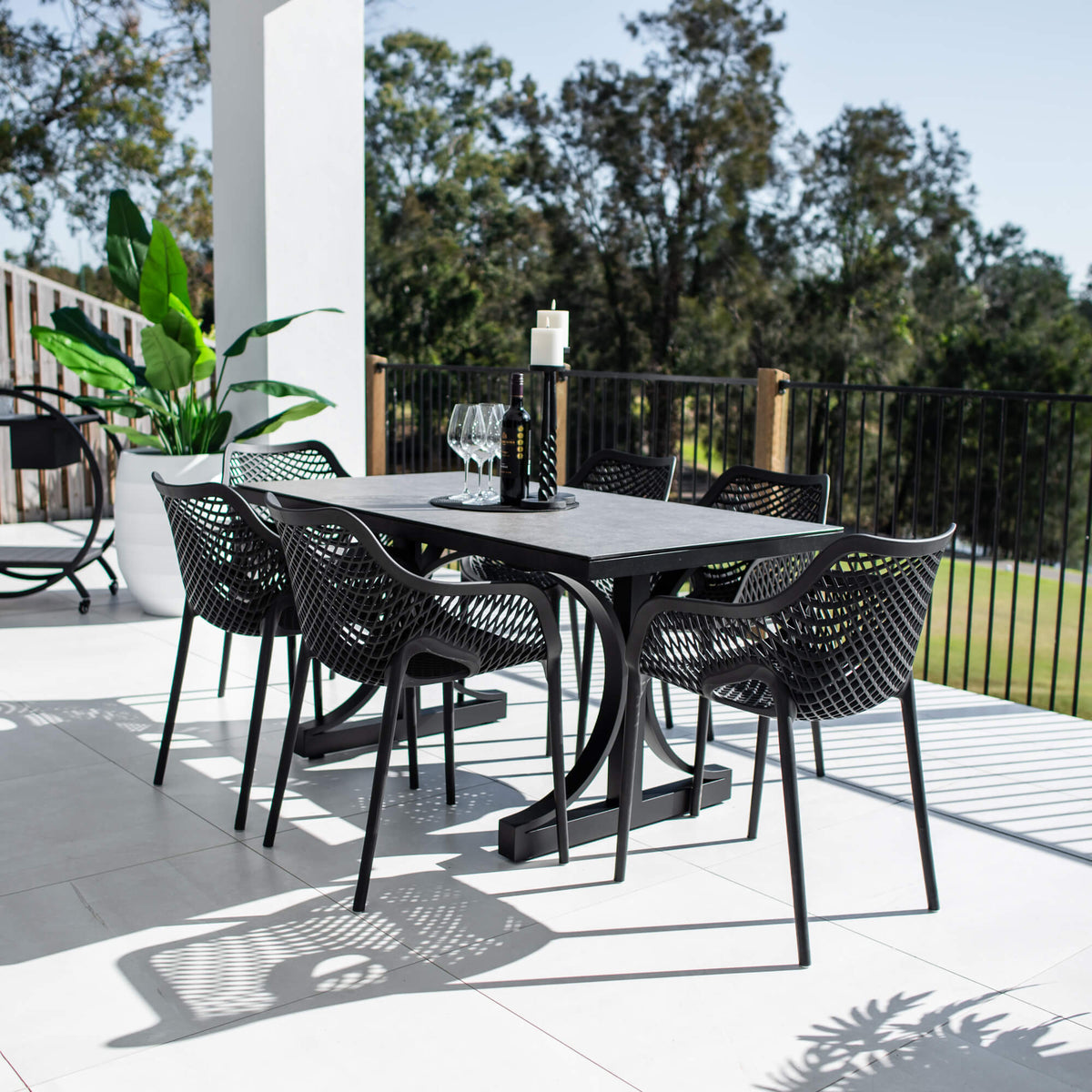 Roma XL Chester Moon - 7pce (150x80) - Outdoor Dining Set