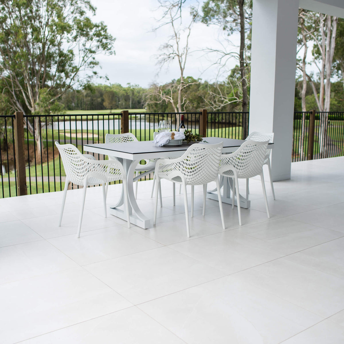 Roma XL Chester Moon - 7pce (180x100) - Outdoor Dining Set