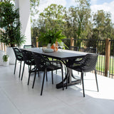 Roma XL Chester Moon - 9pce (215x100) - Outdoor Dining Set
