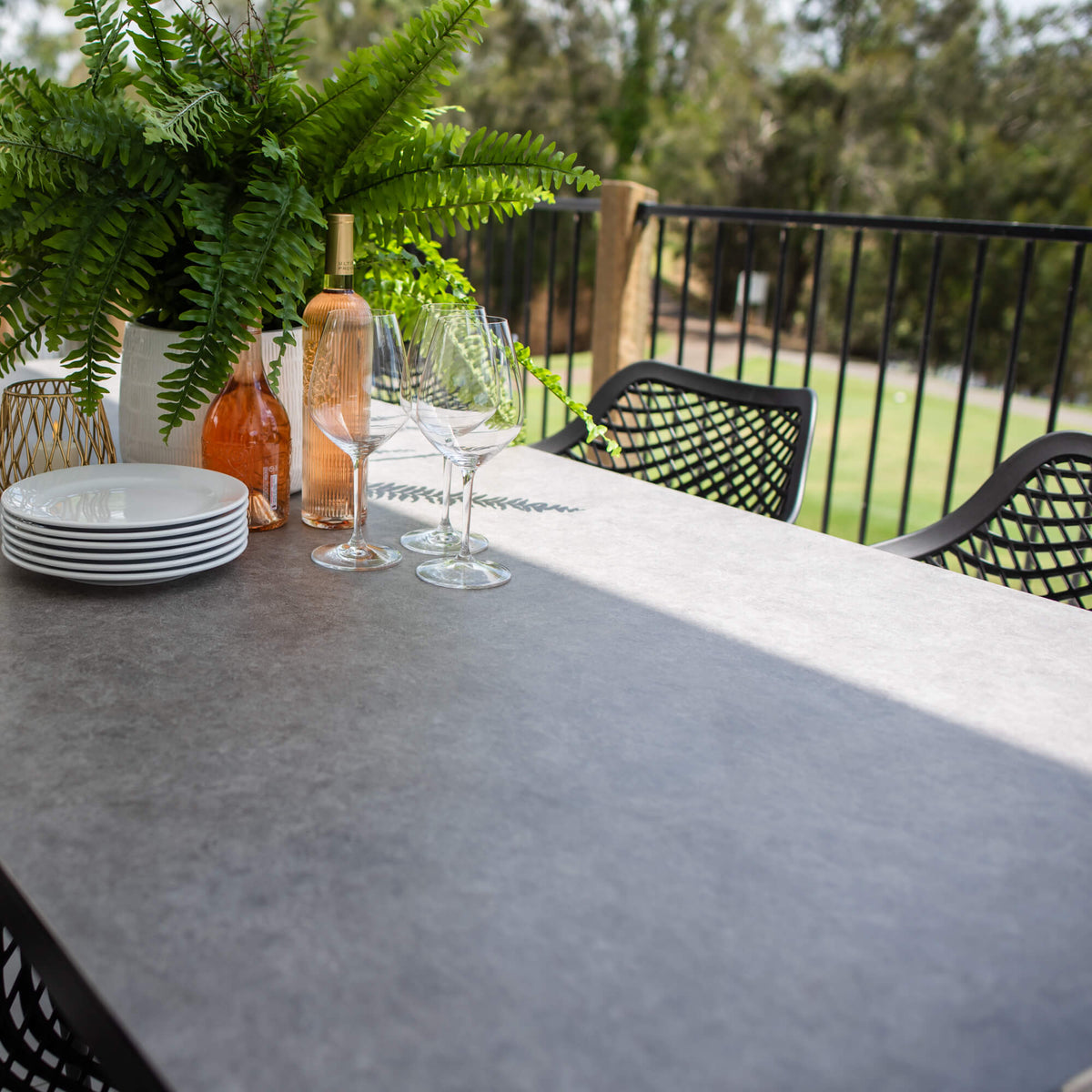 Roma XL Chester Moon - 9pce (215x100) - Outdoor Dining Set