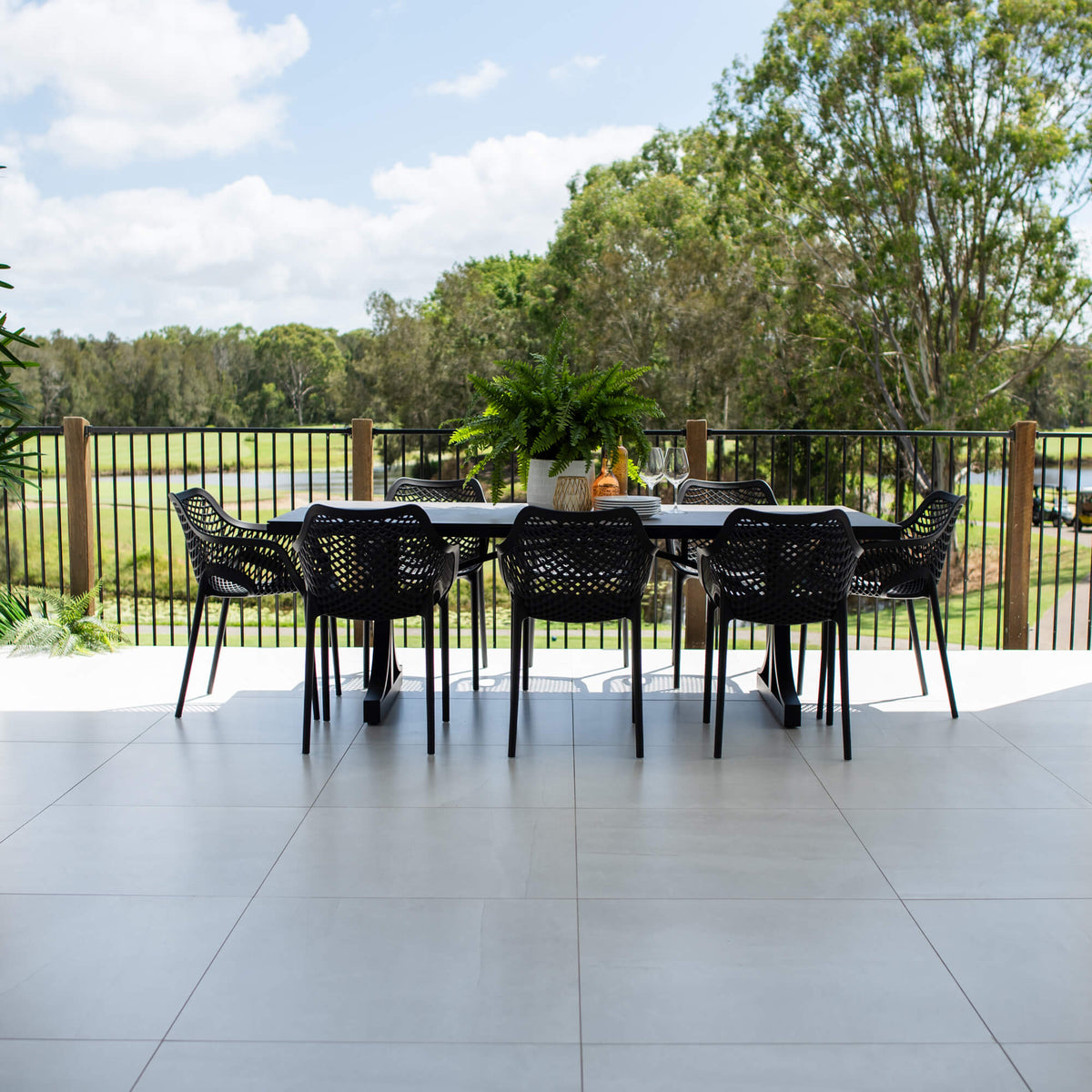 Roma XL Chester Moon - 9pce (215x100) - Outdoor Dining Set