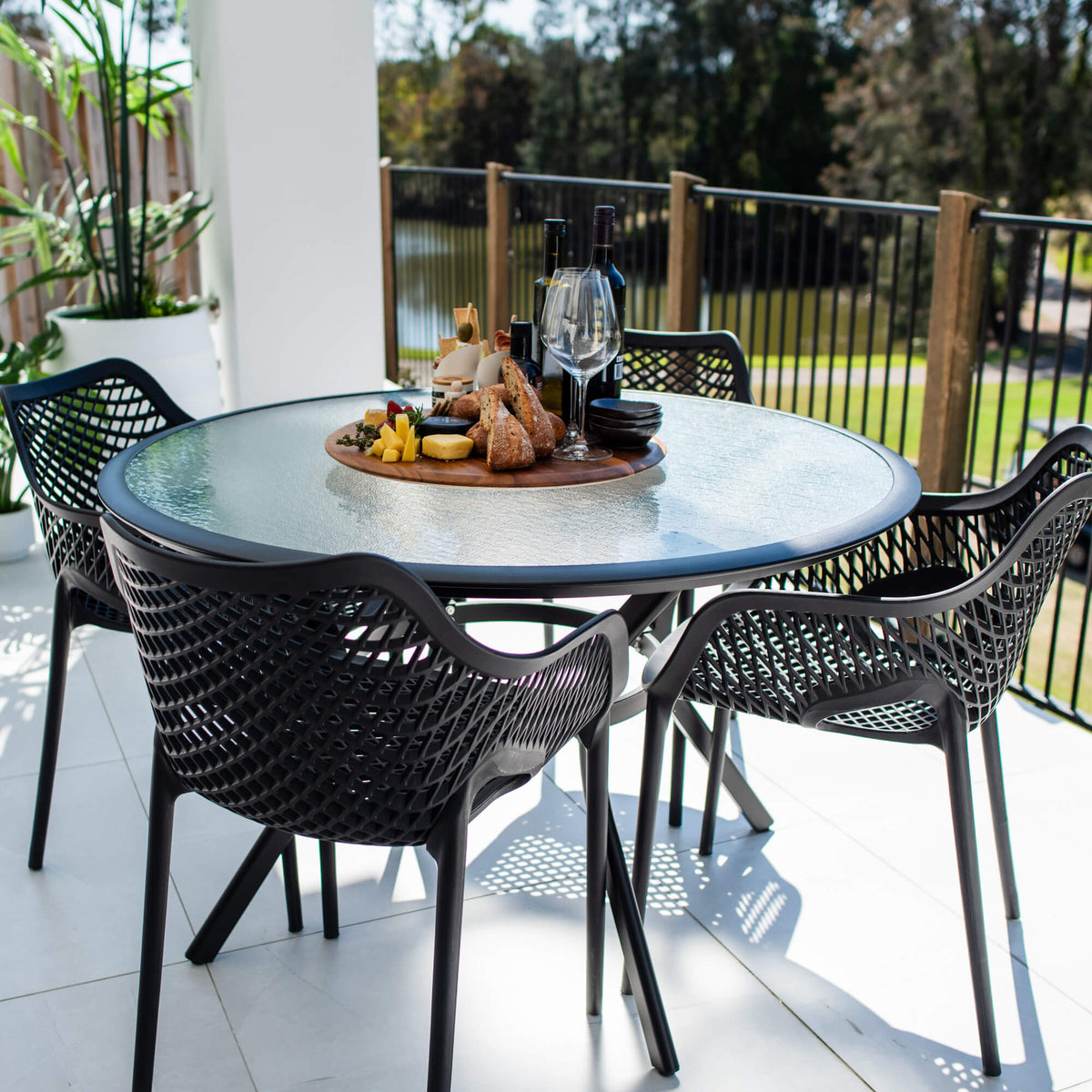 Roma XL Coventry - 5pce (120x120) - Outdoor Dining Set