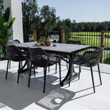 Roma XL Malibu - 7pce (180x100) - Outdoor Dining Set
