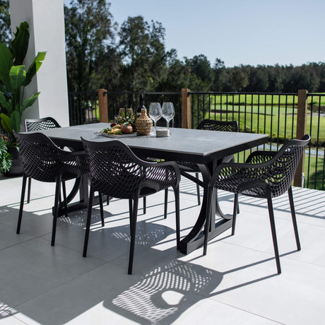 Roma XL Malibu - 7pce (180x100) - Outdoor Dining Set