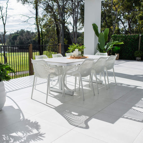 Roma XL Malibu - 9pce (215x100) - Outdoor Dining Set