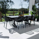 Roma XL Malibu - 9pce (215x100) - Outdoor Dining Set