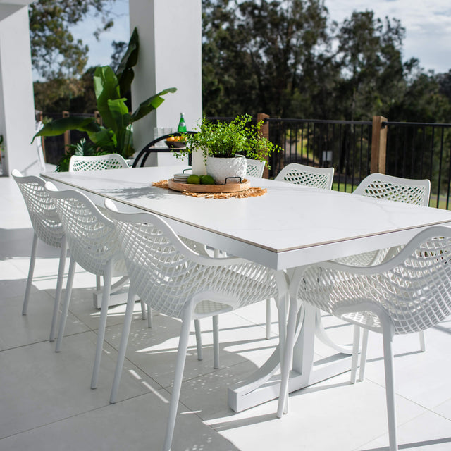 Roma XL Malibu - 9pce (215x100) - Outdoor Dining Set
