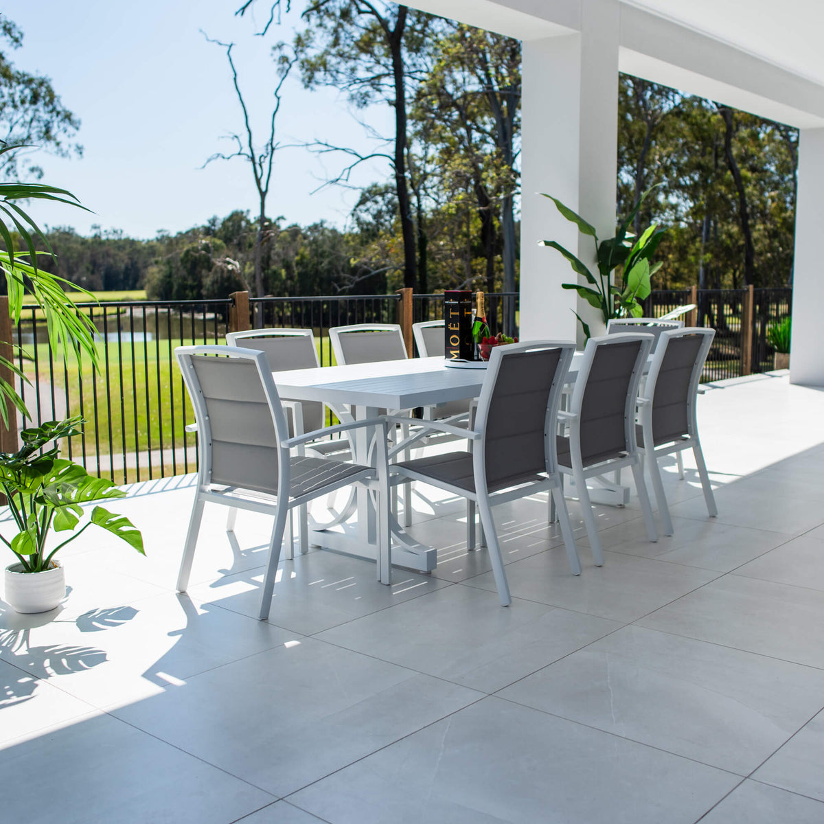 Shelby Bergen - 9pce (220x100) - Outdoor Dining Set