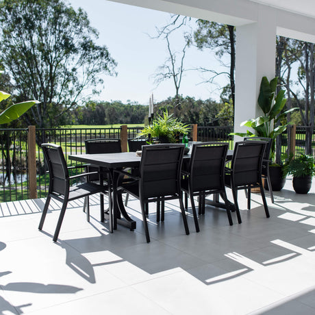 Shelby Bergen - 9pce (220x100) - Outdoor Dining Set