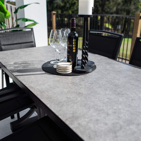 Shelby Chester Moon - 7pce (150x80) - Outdoor Dining Set