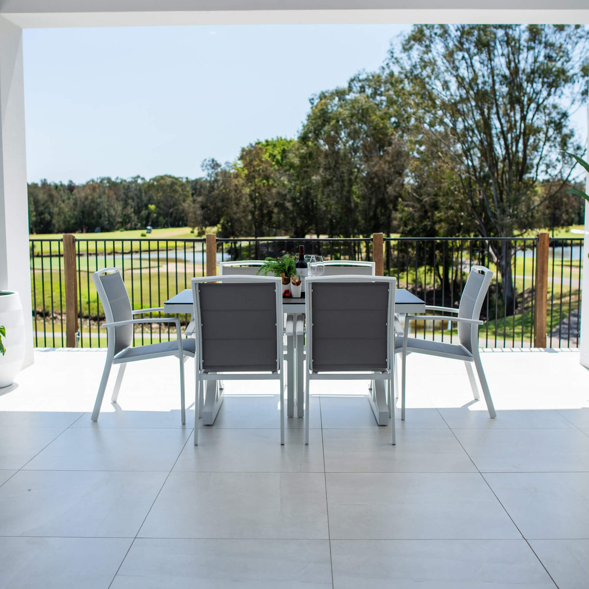 Shelby Chester Moon - 7pce (150x80) - Outdoor Dining Set