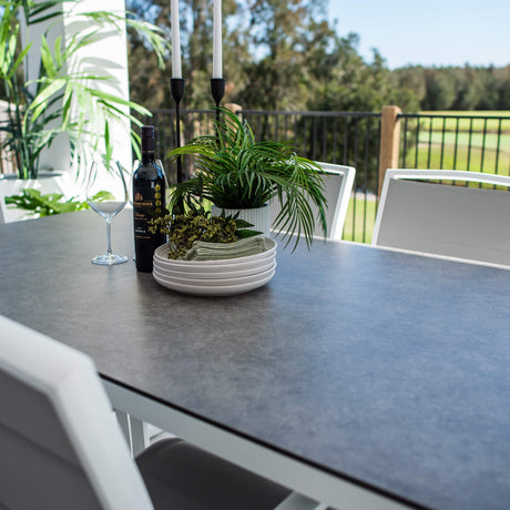 Shelby Chester Moon - 7pce (180x100) - Outdoor Dining Set