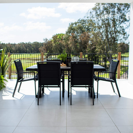 Shelby Chester Moon - 7pce (180x100) - Outdoor Dining Set