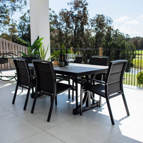 Shelby Chester Moon - 7pce (180x100) - Outdoor Dining Set