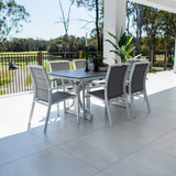 Shelby Chester Moon - 7pce (180x100) - Outdoor Dining Set
