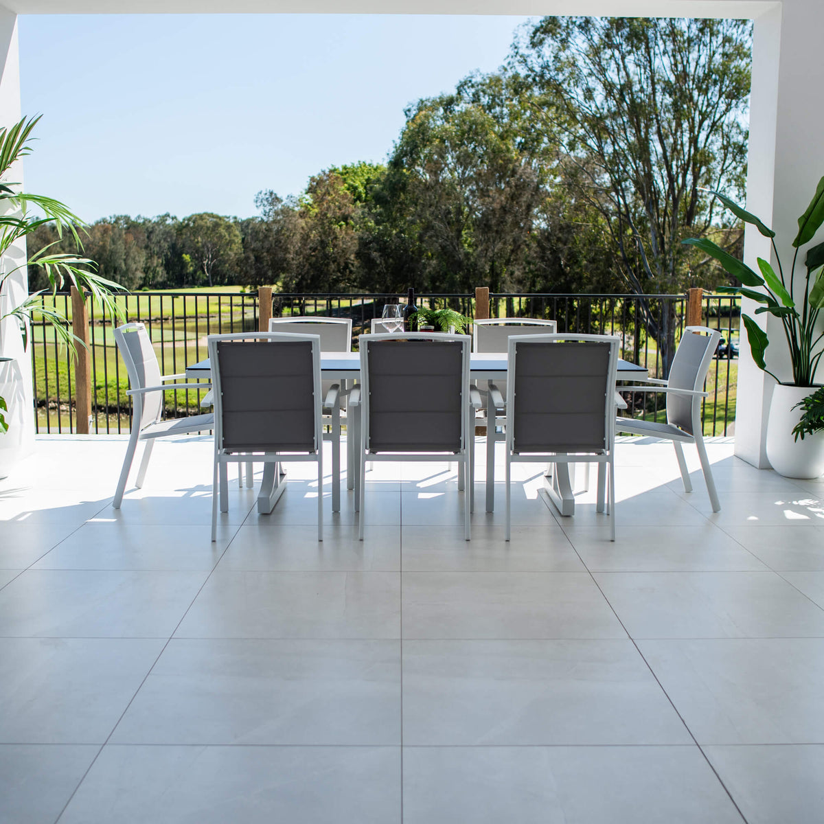 Shelby Chester Moon - 9pce (215x100) - Outdoor Dining Set