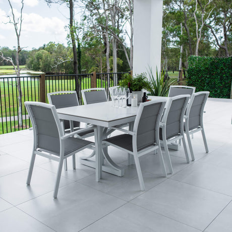 Shelby Malibu - 9pce (215x100) - Outdoor Dining Set