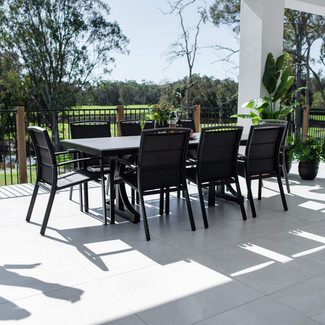 Shelby Malibu - 9pce (215x100) - Outdoor Dining Set