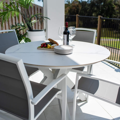 Shelby Malibu Round - 5pce (120x120) - Outdoor Dining Set