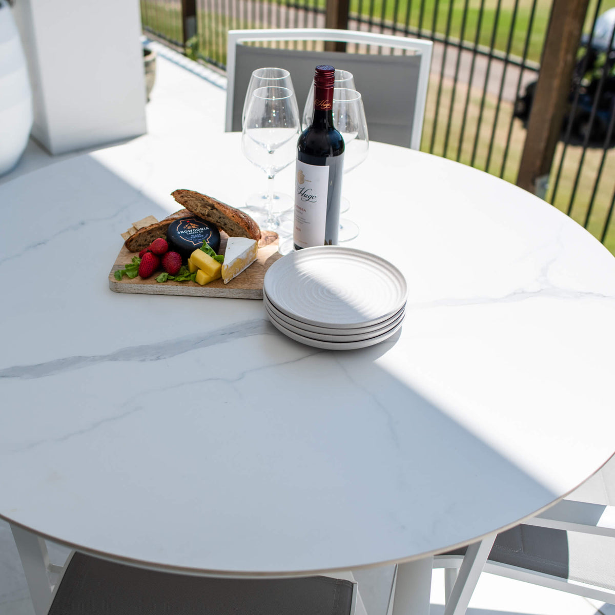 Shelby Malibu Round - 5pce (120x120) - Outdoor Dining Set