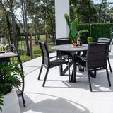 Shelby Malibu Round - 5pce (120x120) - Outdoor Dining Set