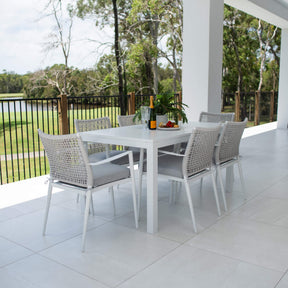 Vienna Rope Aria - 7pce (150x80) - Outdoor Dining Set