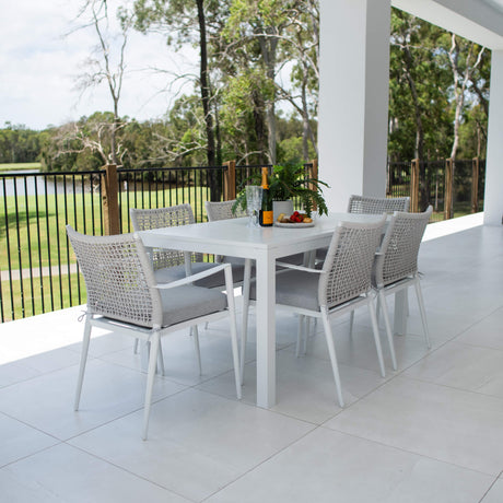 Vienna Rope Aria - 7pce (150x80) - Outdoor Dining Set