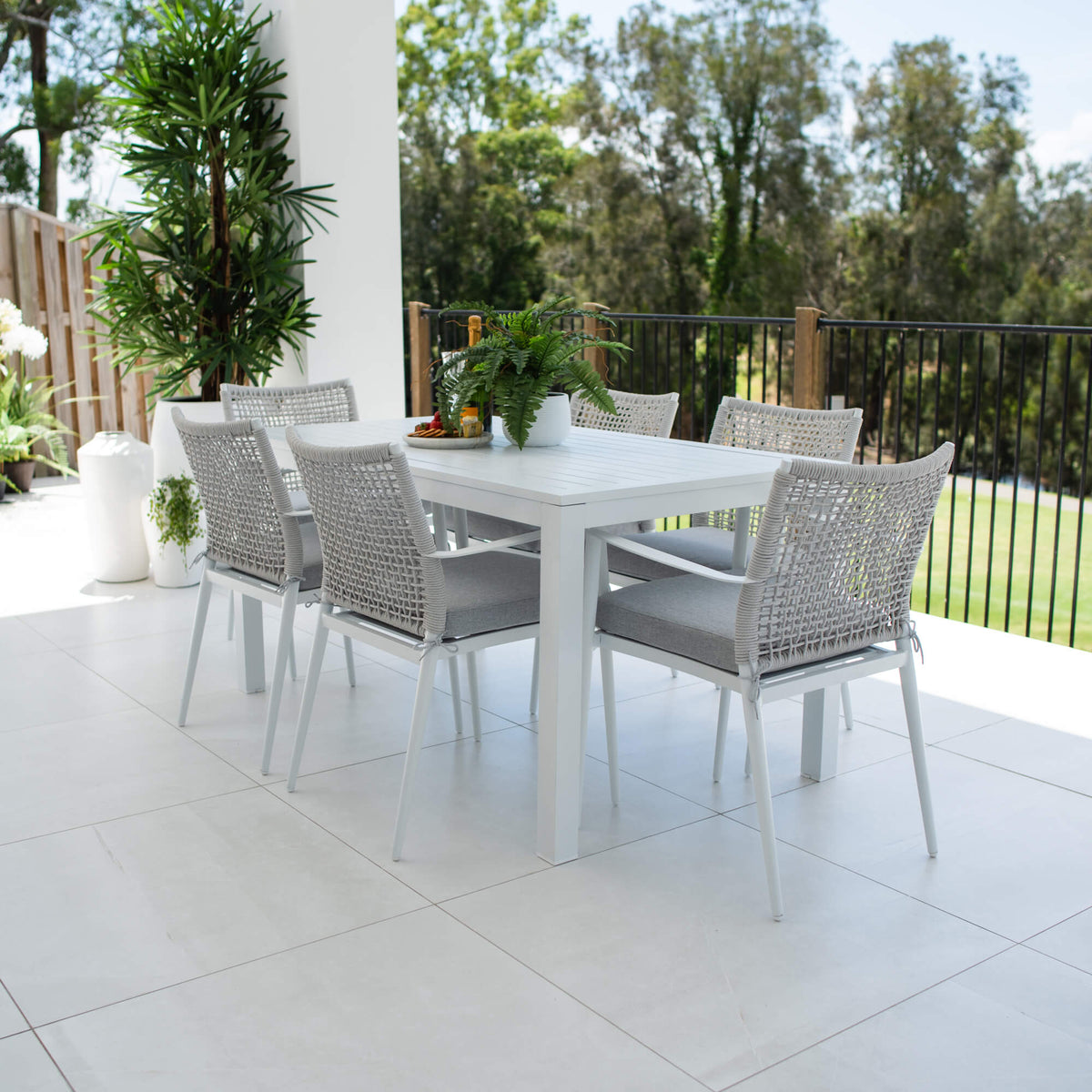 Vienna Rope Aria - 7pce (150x80) - Outdoor Dining Set