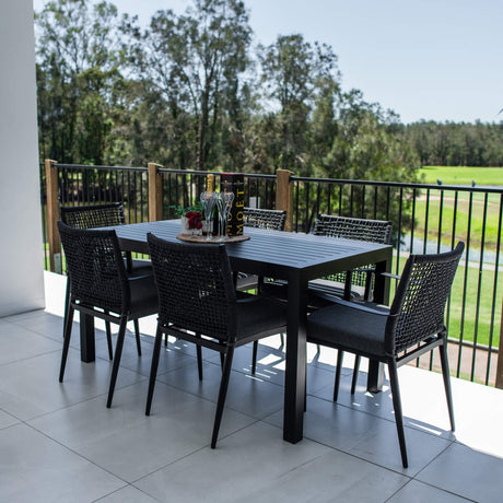Vienna Rope Aria - 7pce (150x80) - Outdoor Dining Set