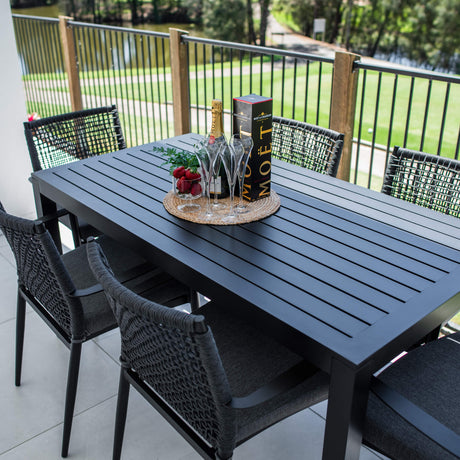 Vienna Rope Aria - 7pce (150x80) - Outdoor Dining Set