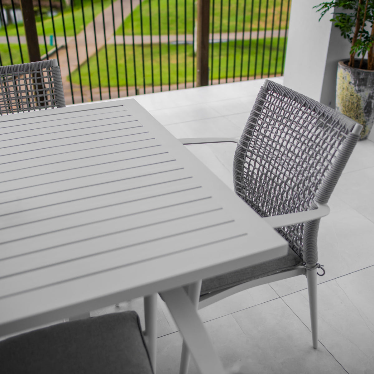 Vienna Rope Bergen - 7pce (180x100) - Outdoor Dining Set