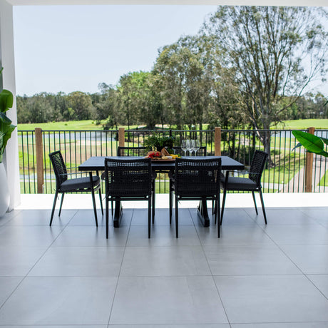 Vienna Rope Bergen - 7pce (180x100) - Outdoor Dining Set