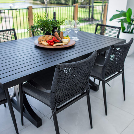 Vienna Rope Bergen - 7pce (180x100) - Outdoor Dining Set