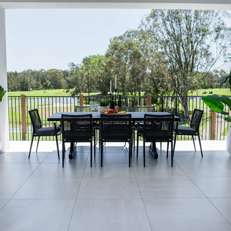 Vienna Rope Bergen - 9pce (220x100) - Outdoor Dining Set