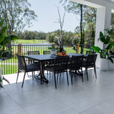 Vienna Rope Bergen - 9pce (220x100) - Outdoor Dining Set