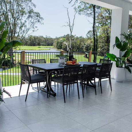 Vienna Rope Bergen - 9pce (220x100) - Outdoor Dining Set